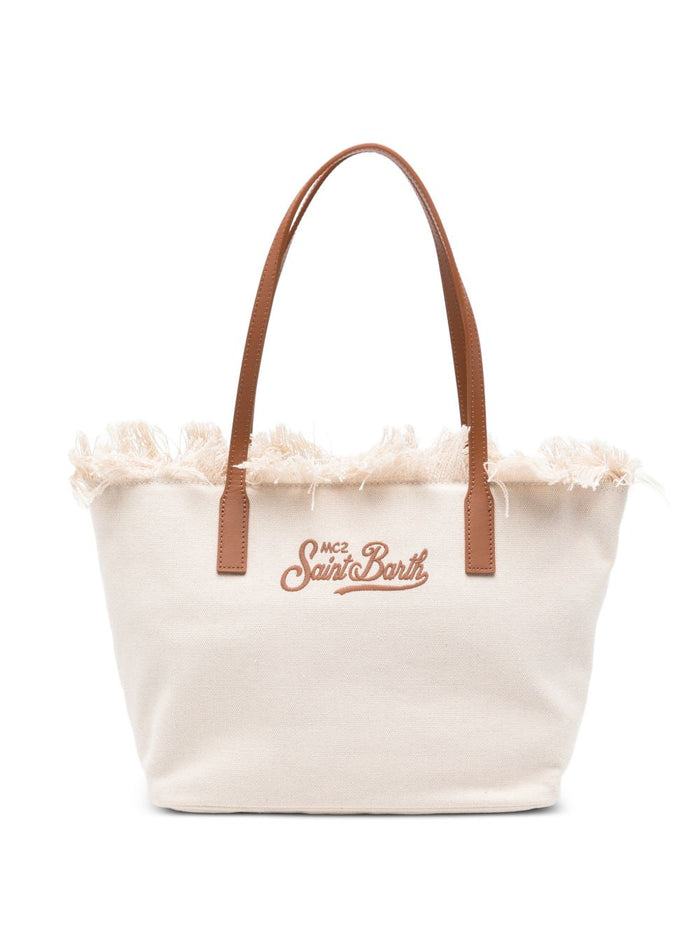 Mc2 Saint Barth Borsa City Bag Fringe Donna Beige 1