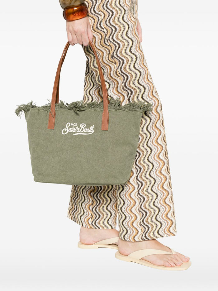 Mc2 Saint Barth Borsa City Bag Fringe Donna Verde 2