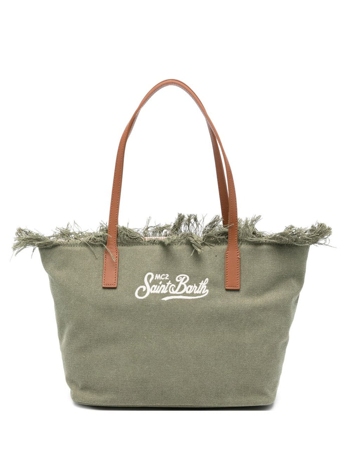 Mc2 Saint Barth Borsa City Bag Fringe Donna Verde 1