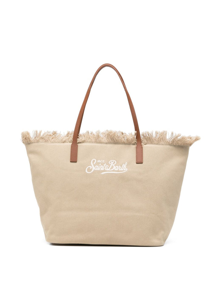 Mc2 Saint Barth Borsa City Bag Fringe Donna Beige 1