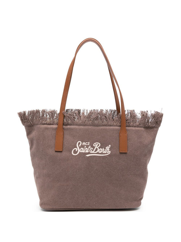 Mc2 Saint Barth Borsa City Bag Fringe Donna Marrone 1