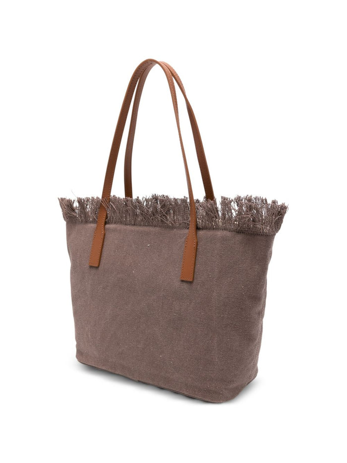 Mc2 Saint Barth Borsa City Bag Fringe Donna Marrone 2