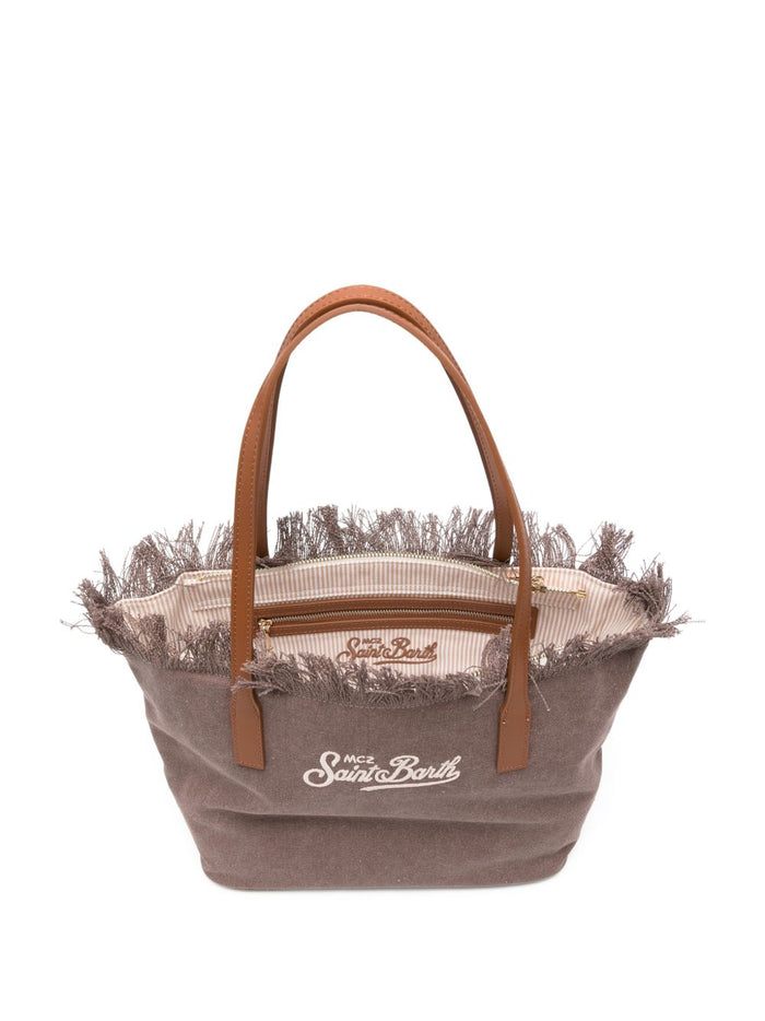 Mc2 Saint Barth Borsa City Bag Fringe Donna Marrone 3