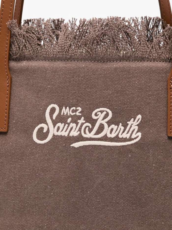 Mc2 Saint Barth Borsa City Bag Fringe Donna Marrone 4