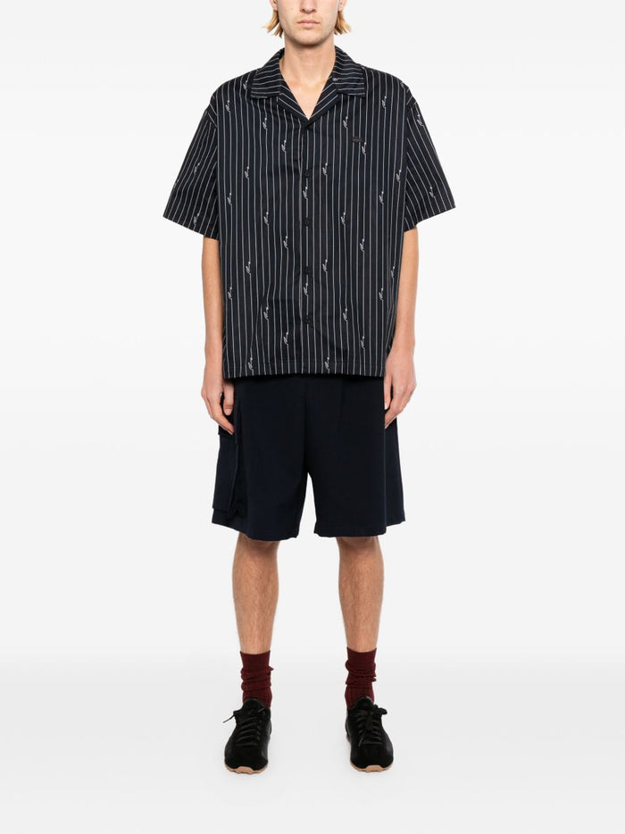 Lacoste Camicia Righe Uomo Nero 2
