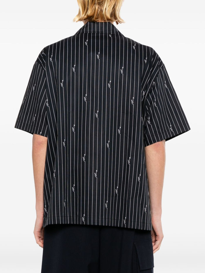Lacoste Camicia Righe Uomo Nero 3