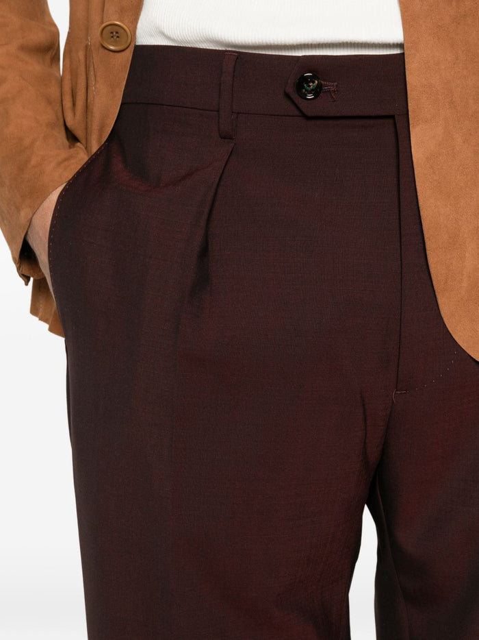 Berwich Pantaloni Borgogna Uomo Chiaia 4