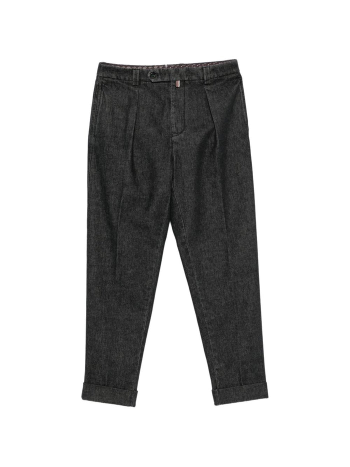 Berwich Pantalone Nero Uomo 1