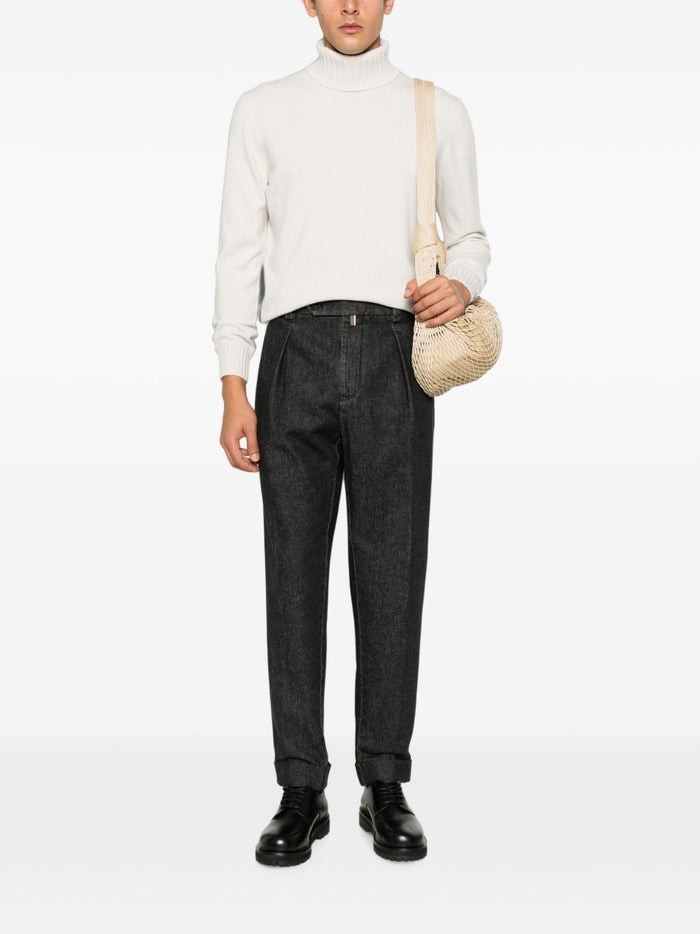 Berwich Pantalone Nero Uomo 3