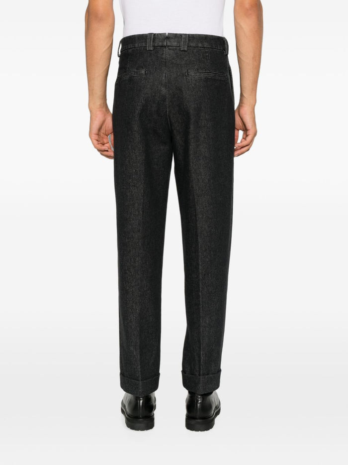 Berwich Pantalone Nero Uomo 5
