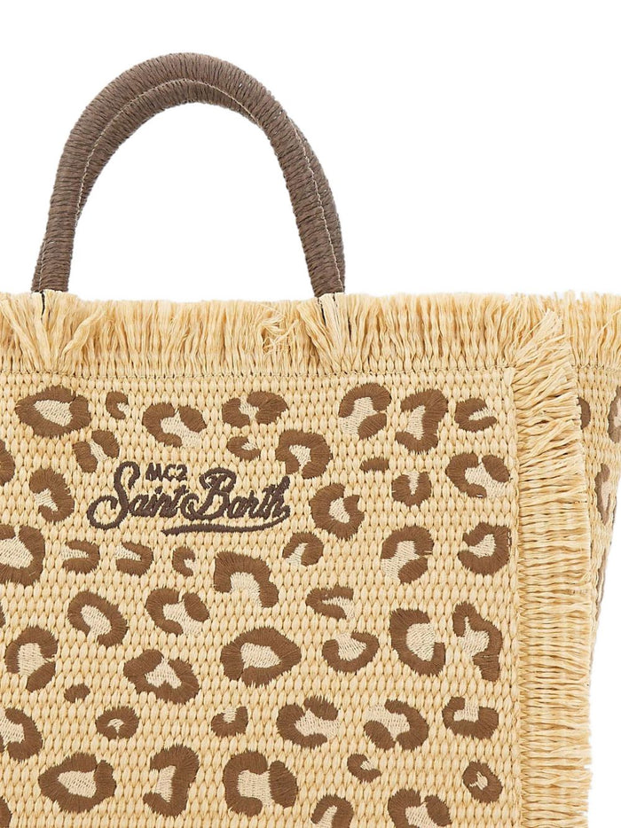 Mc2 Saint Barth Borsa Colette Straw Donna Leopardata 6