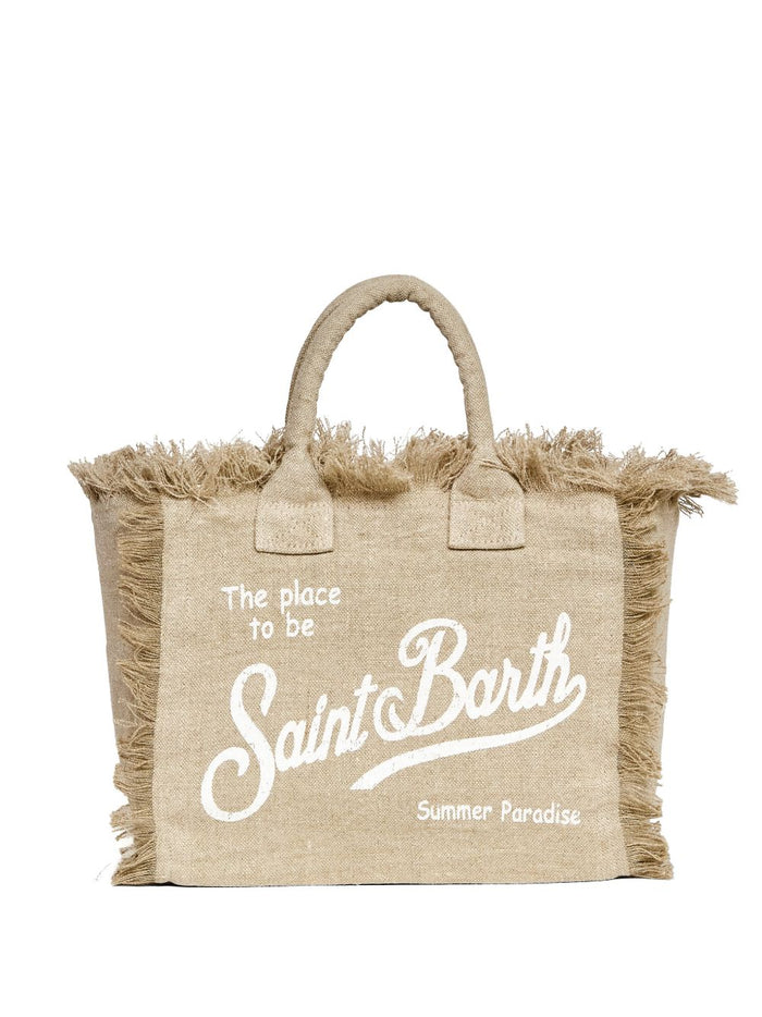 Mc2 Saint Barth Borsa Colette Linen Donna Beige 1
