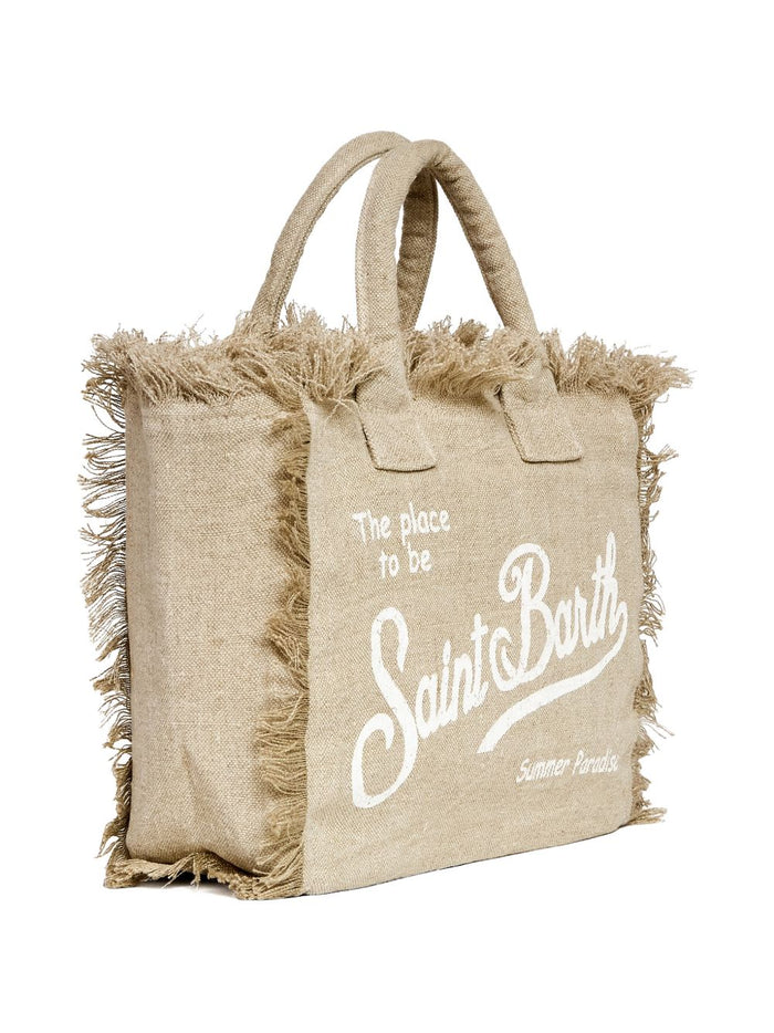 Mc2 Saint Barth Borsa Colette Linen Donna Beige 2