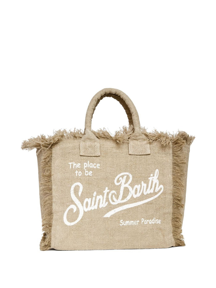 Mc2 Saint Barth Borsa Colette Linen Donna Beige 3