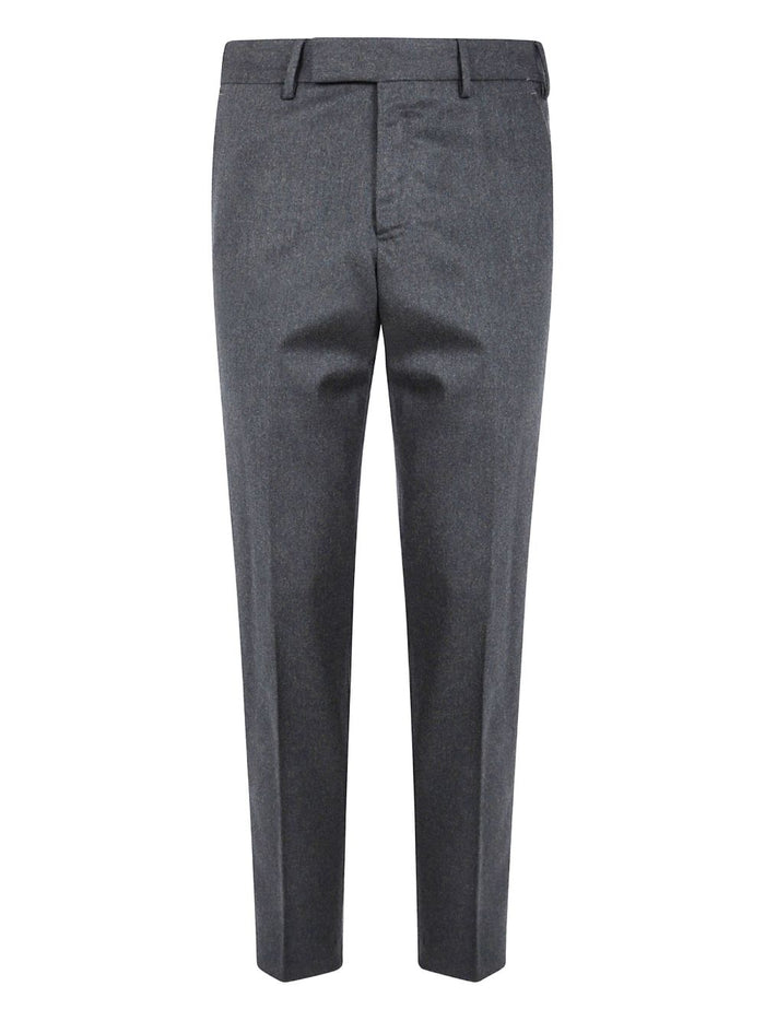 Pt Torino Herren Hose mit geradem Bein aus Wolle in Grün 1