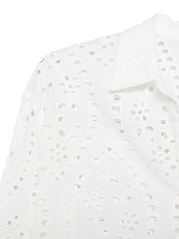Mc2 Saint Barth Camicia Cristal Sangallo Donna Bianco 3