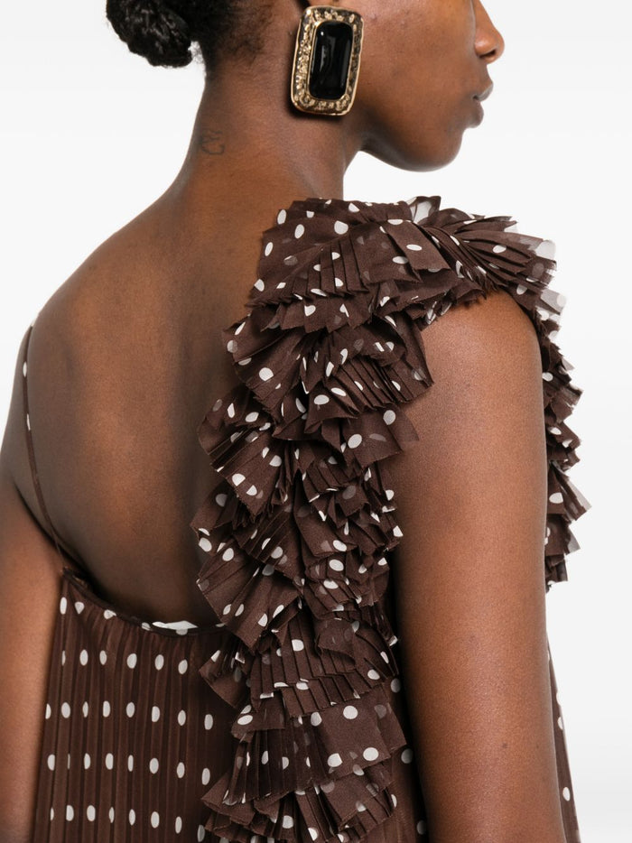 Parosh Brown Dress Woman 4