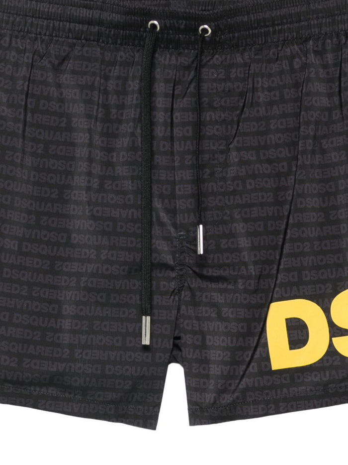 Dsquared2 Boxer Logo All Over Uomo Nero 3
