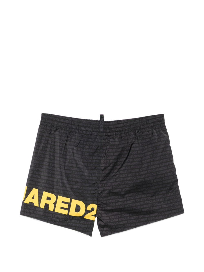 Dsquared2 Boxer Logo All Over Uomo Nero 2