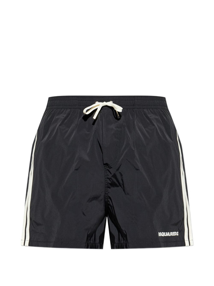 Dsquared2 Boxer Bande Laterali Uomo Nero 1
