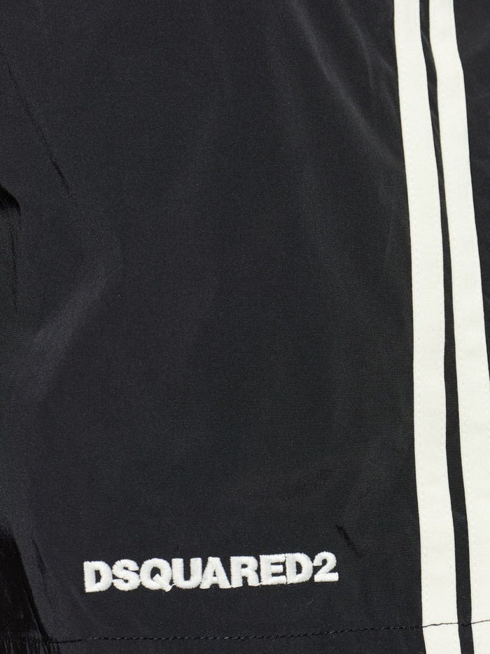 Dsquared2 Boxer Bande Laterali Uomo Nero 4