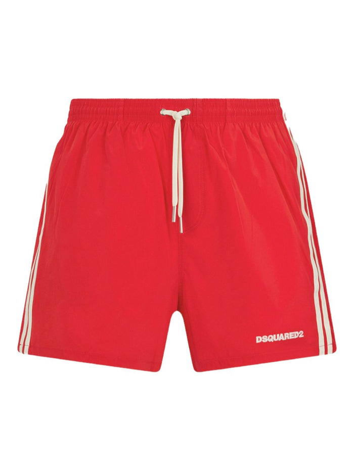 Dsquared2 Boxer Bande Laterali Uomo Rosso 1