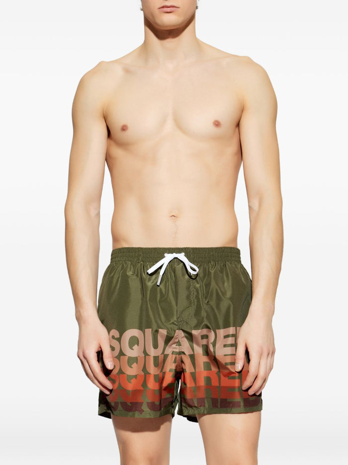 Dsquared2 Boxer Logo Multicolor Uomo Verde 2