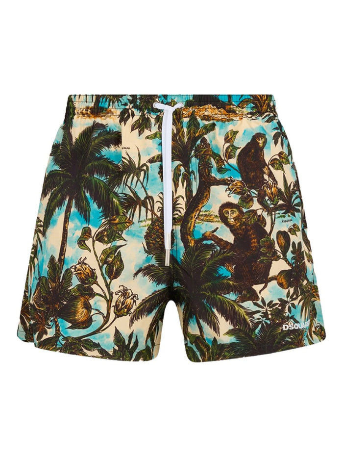 Dsquared2 Boxer Stampa Giungla Uomo Multicolor 1