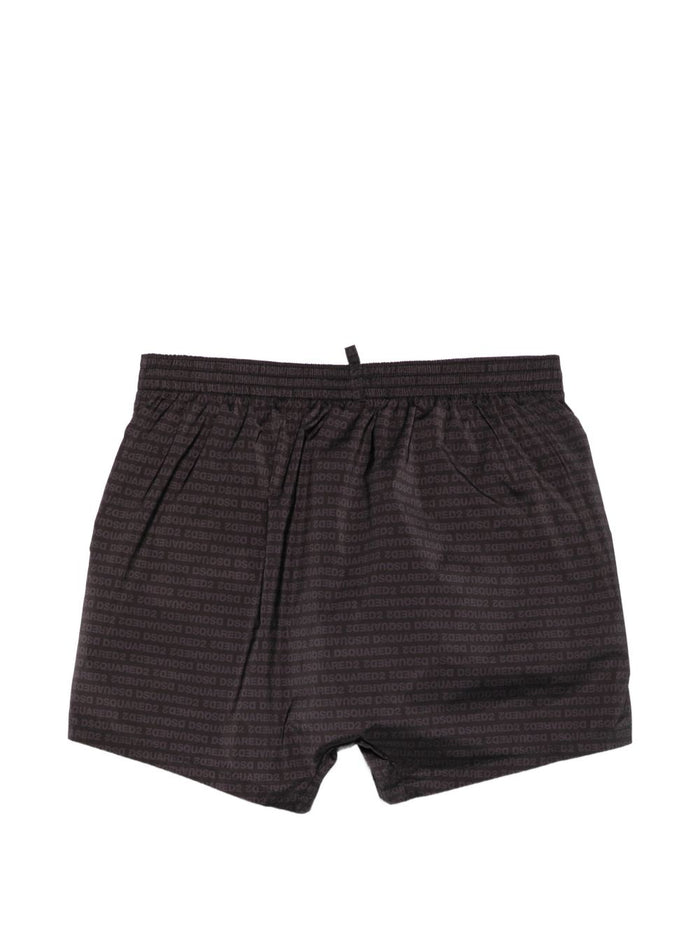 Dsquared2 Boxer Logo All Over Uomo Marrone 2