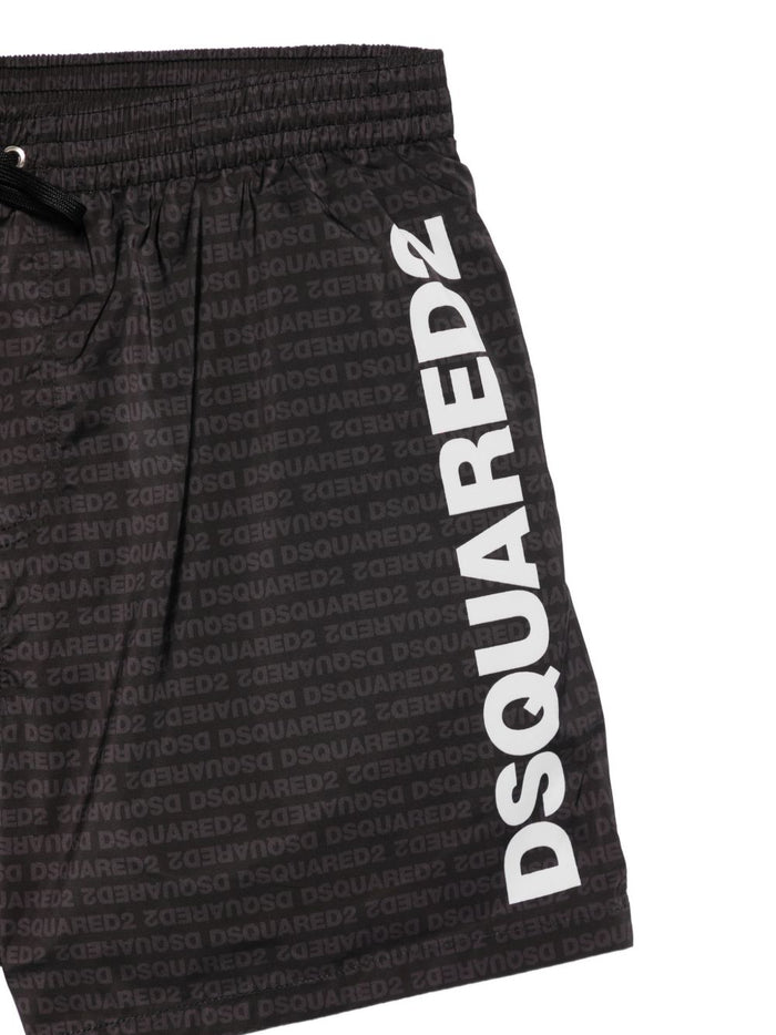 Dsquared2 Boxer Logo All Over Uomo Marrone 3