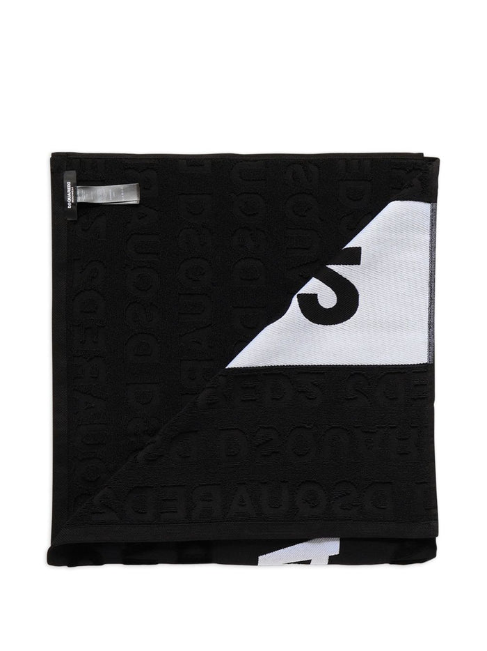 Dsquared2 Telo Mare Logo Uomo Nero 3