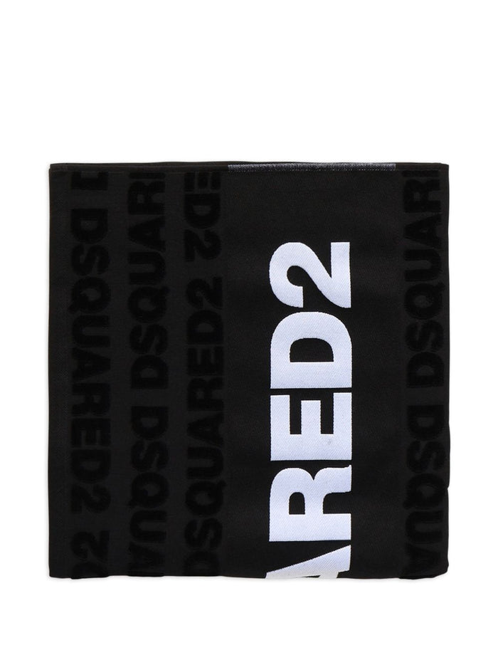 Dsquared2 Telo Mare Logo Uomo Nero 1