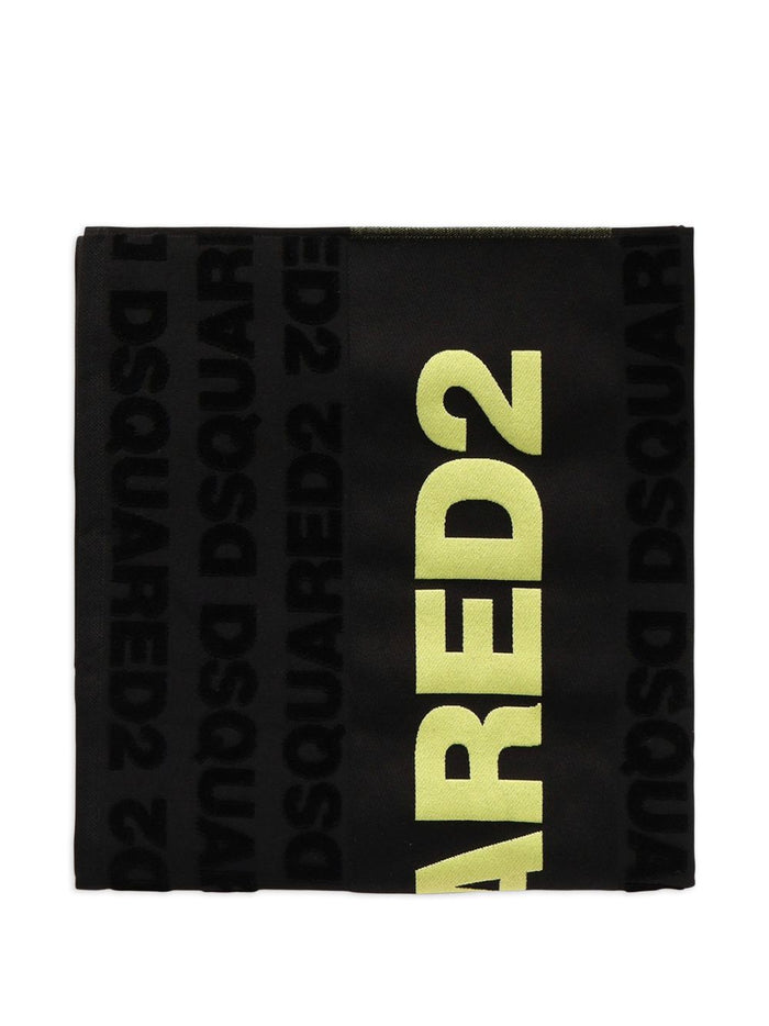 Dsquared2 Telo Mare Logo Uomo Nero 1