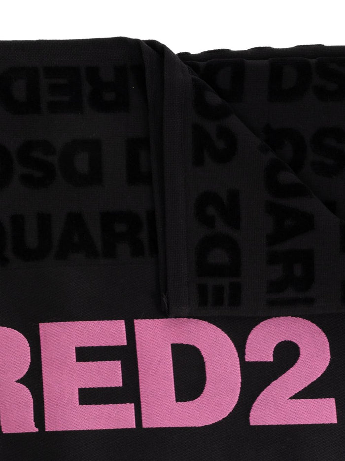 Dsquared2 Telo Mare Logo Uomo Nero 2
