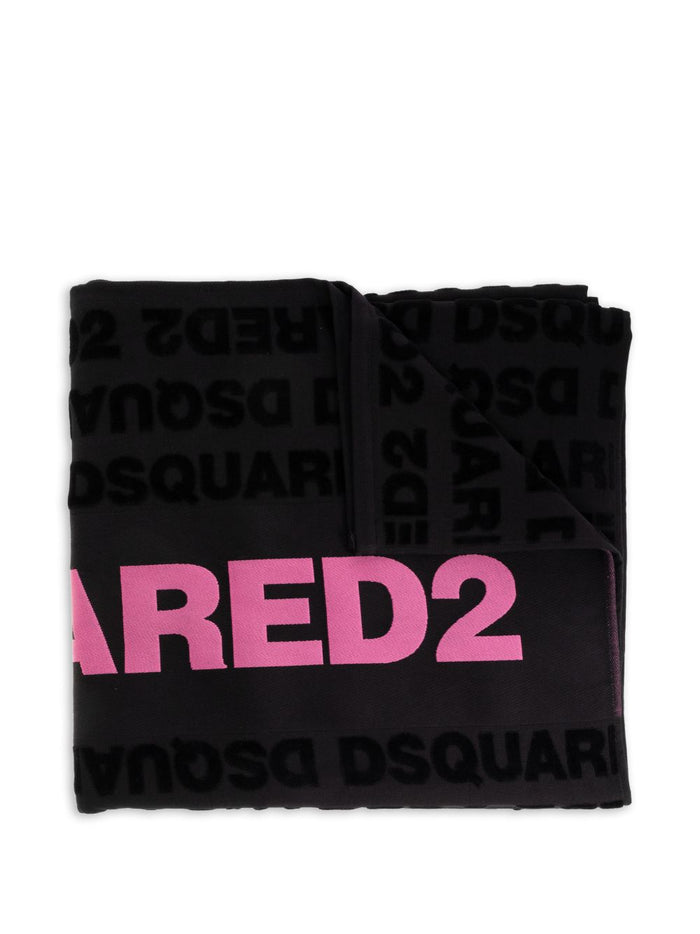 Dsquared2 Telo Mare Logo Uomo Nero 1