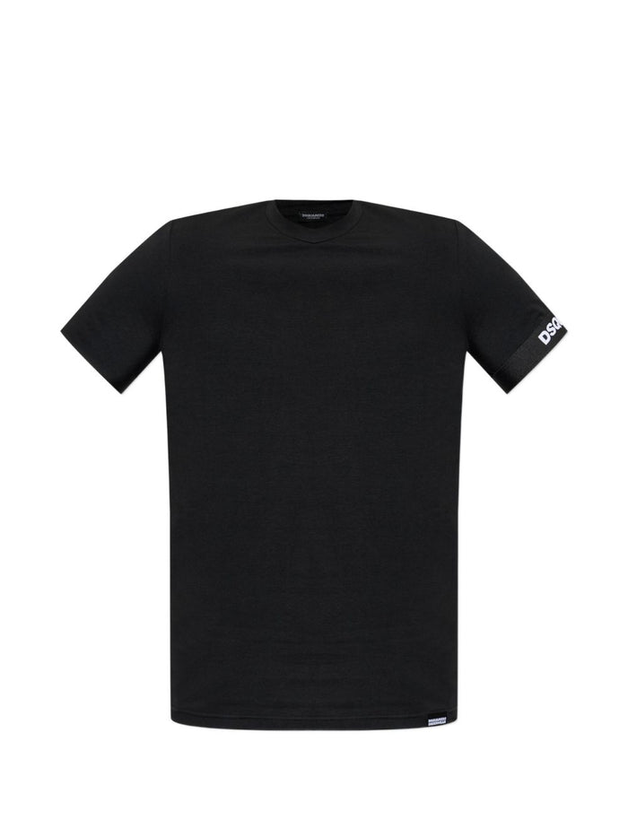 Dsquared2 T-shirt Logo Manica Uomo Nero 4