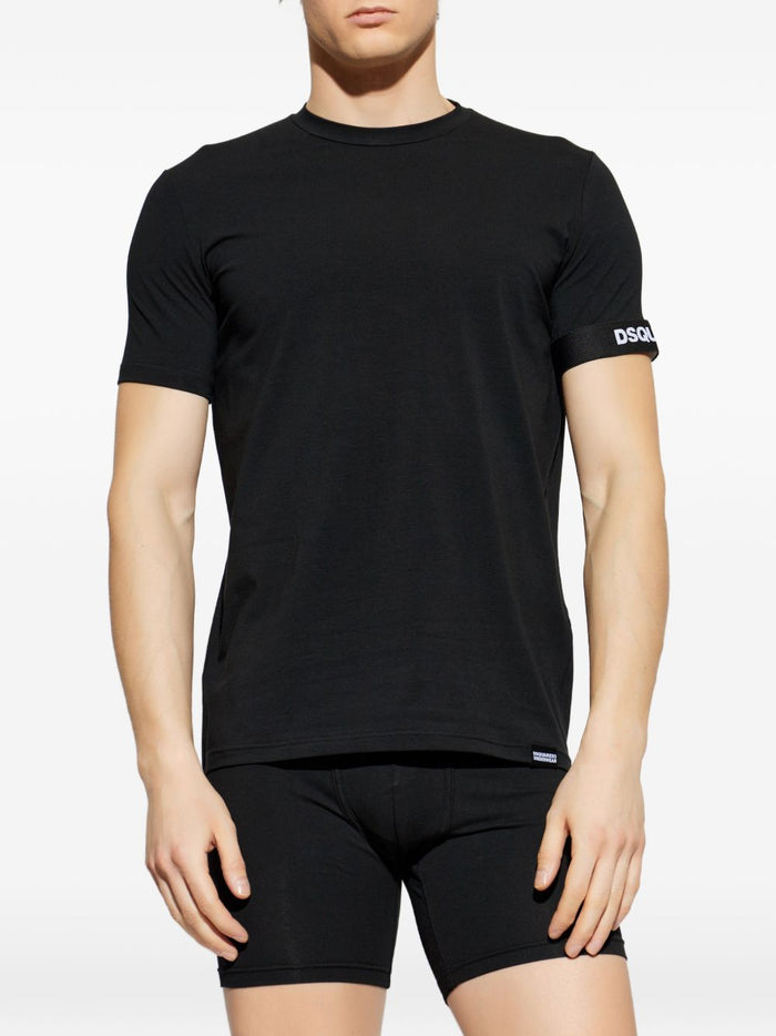 Dsquared2 T-shirt Logo Manica Uomo Nero 1