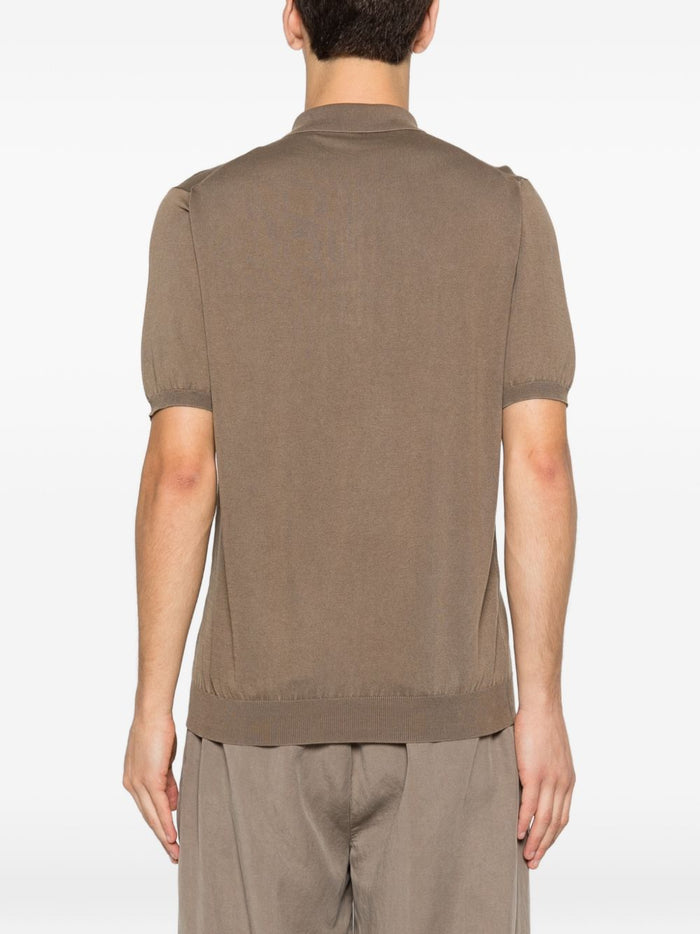 Dellaciana Polo Tre Bottoni Uomo Marrone 3