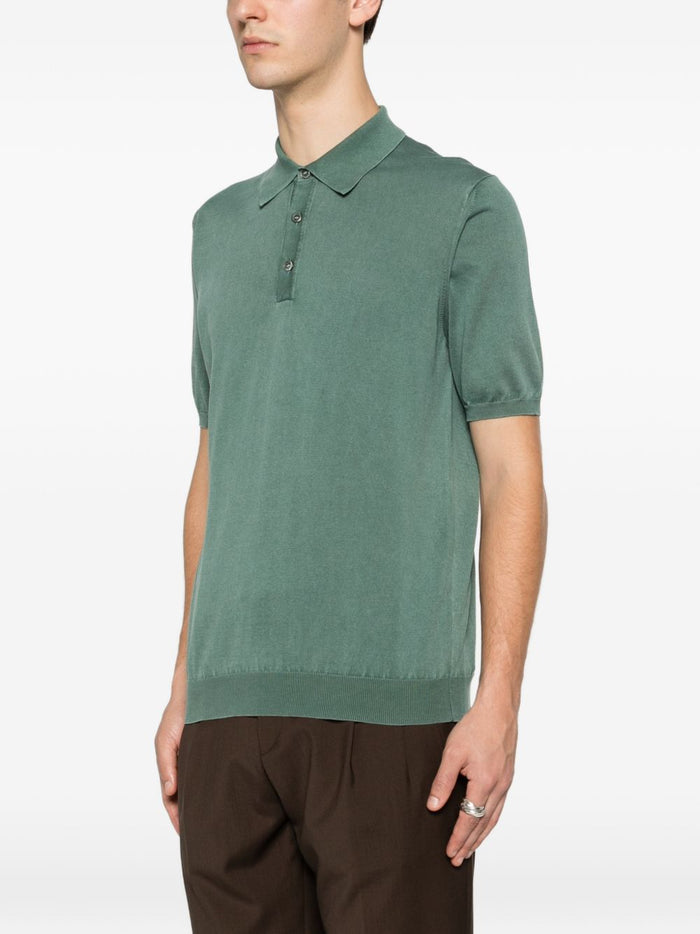 Dellaciana Polo Tre Bottoni Uomo Verde Cipresso 1