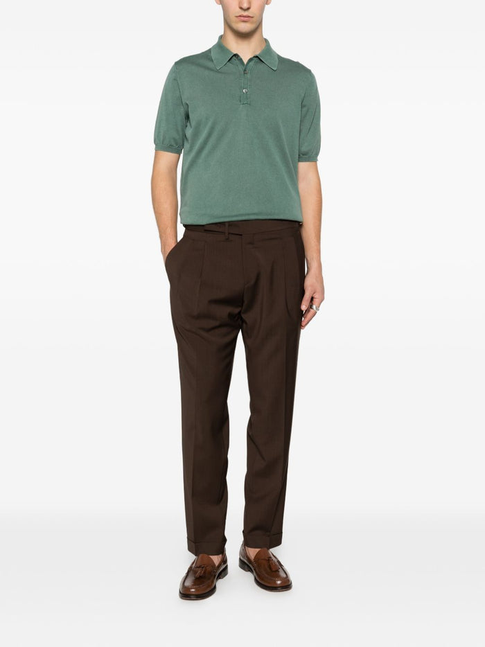 Dellaciana Polo Tre Bottoni Uomo Verde Cipresso 2