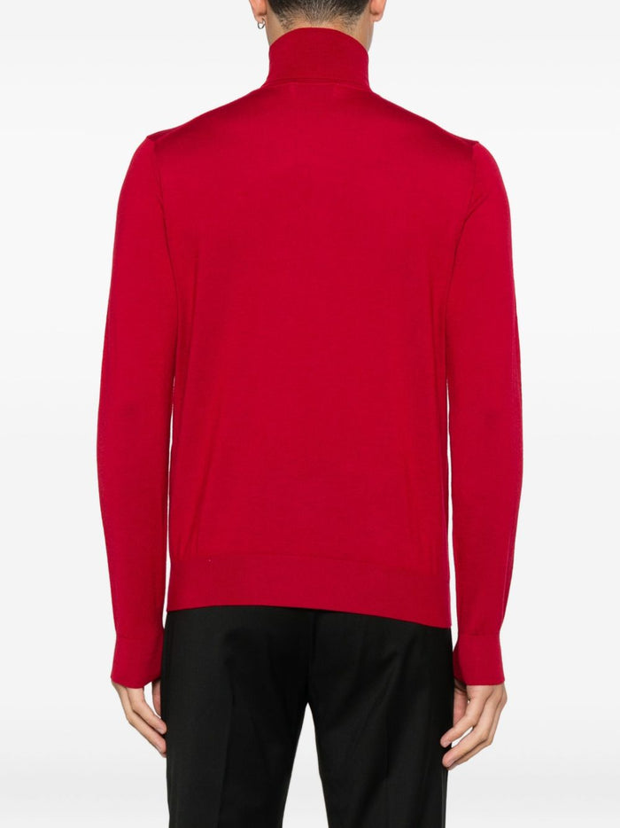 Dellaciana Herren Rollkragenpullover in rot 3