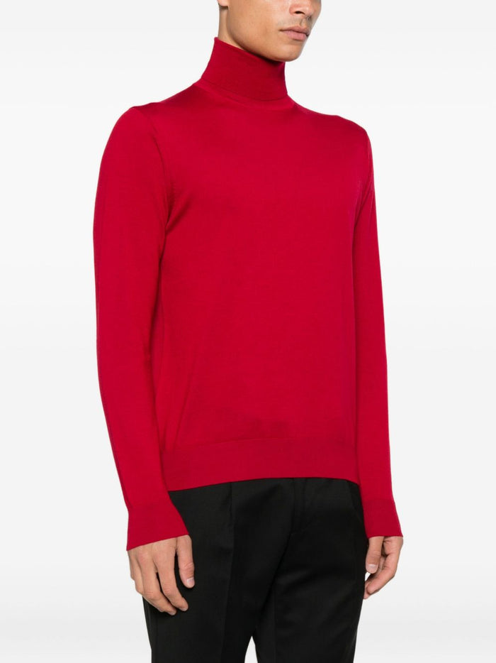 Dellaciana Herren Rollkragenpullover in rot 1