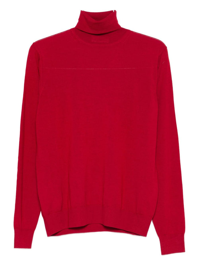 Dellaciana Herren Rollkragenpullover in rot 5