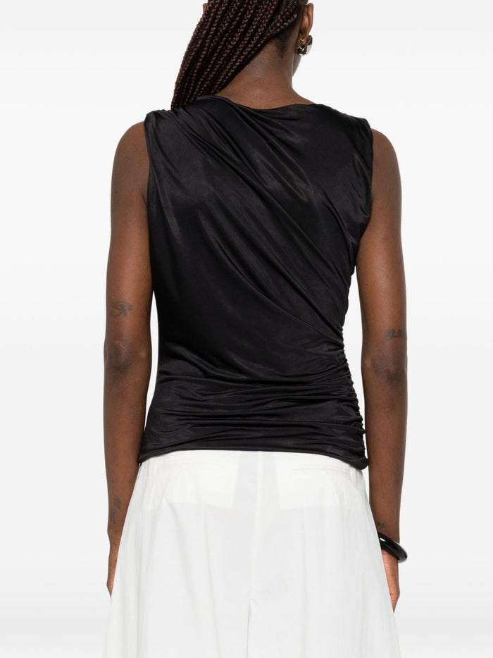 Marsem Top Drappeggiato Donna Nero 3