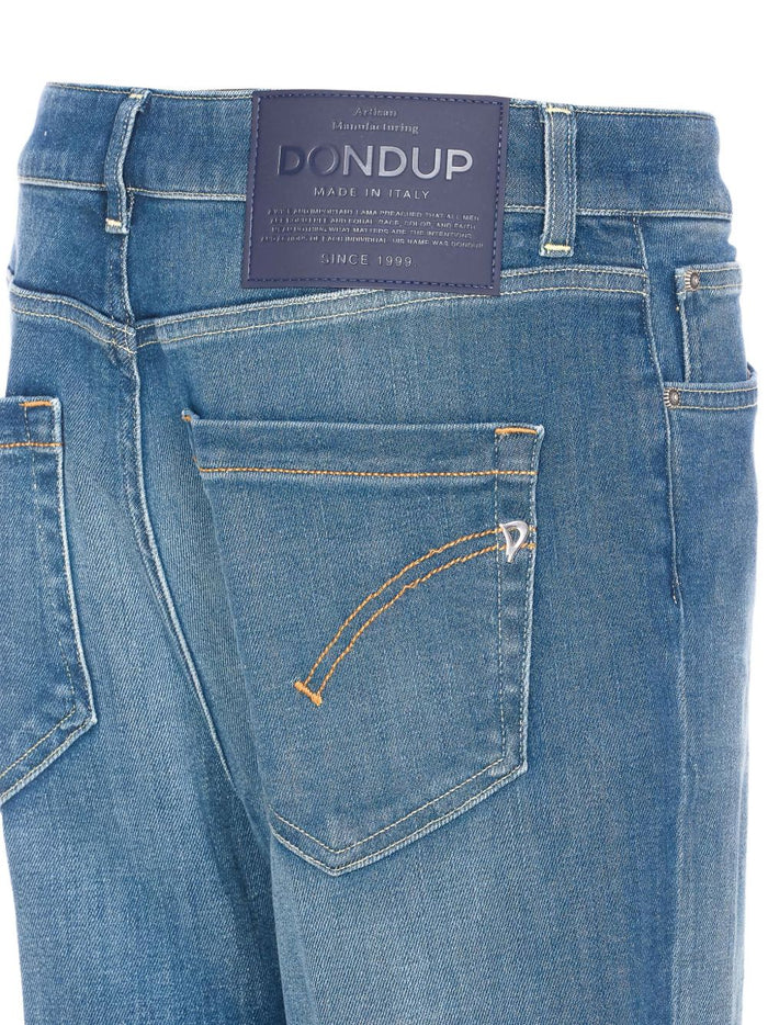 Dondup Jeans Blu Donna Bottoni Frontali 4