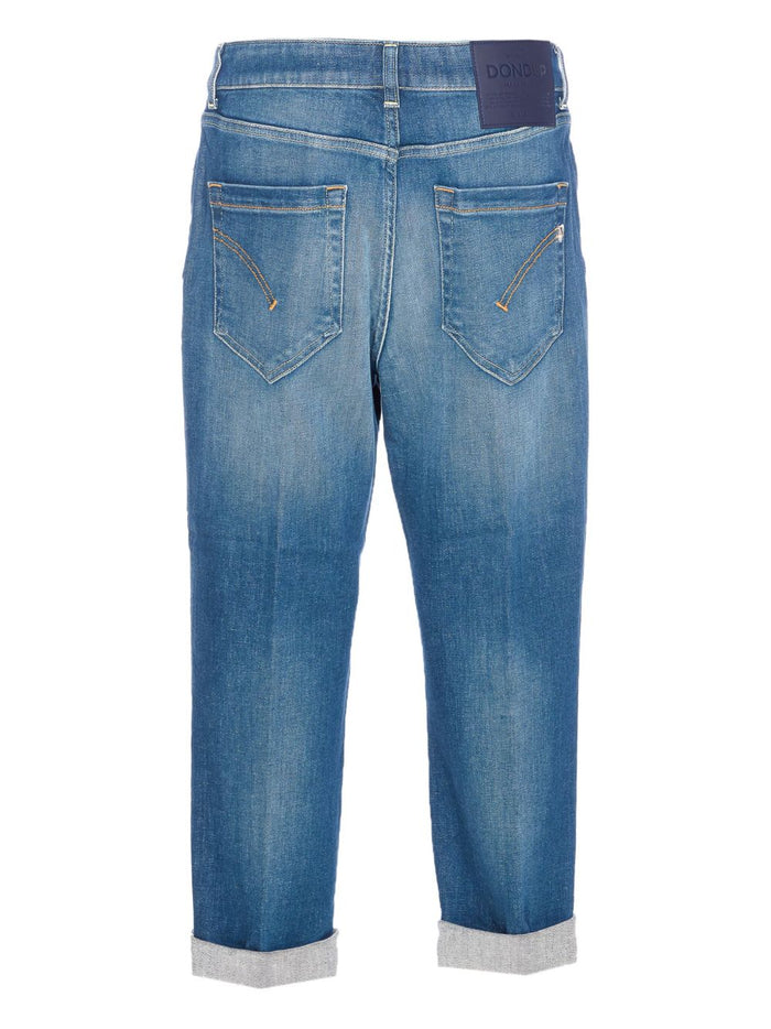 Dondup Jeans Blu Donna Bottoni Frontali 2