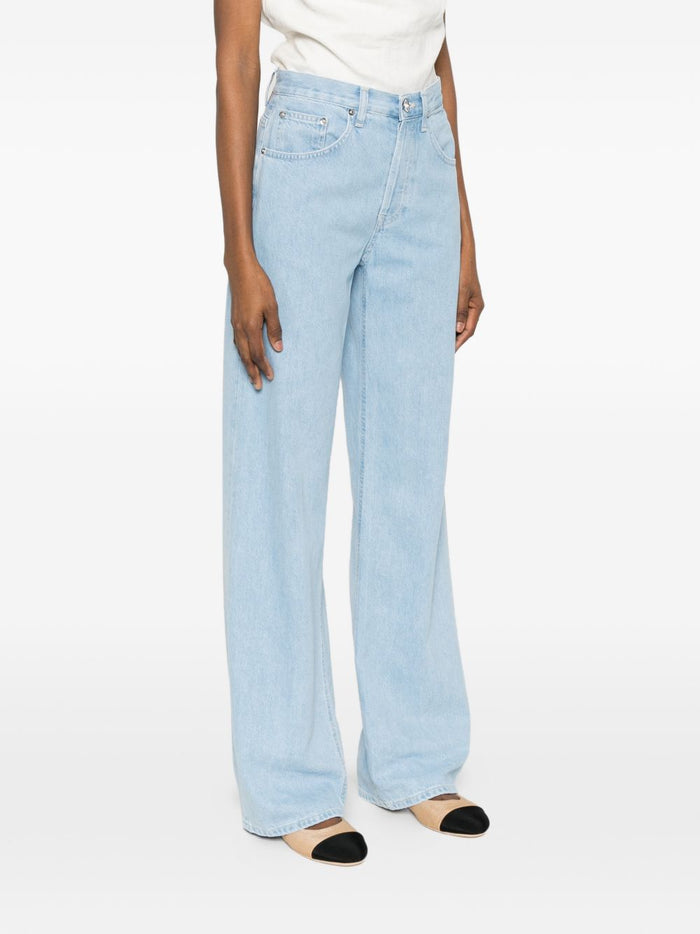 Dondup Jeans Blu Donna Gamba Ampia 1