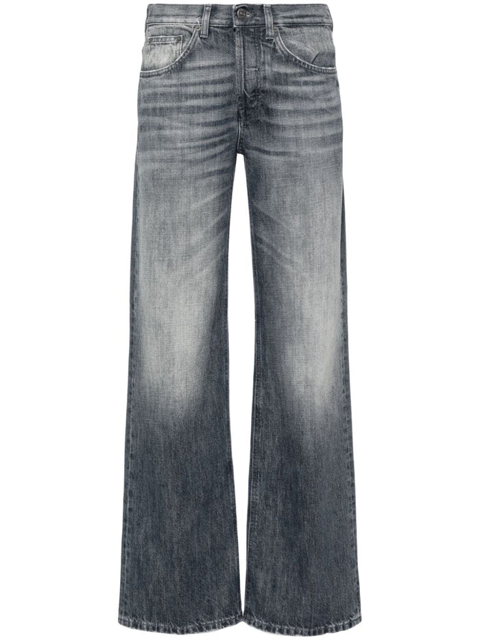 Dondup Jeans Blu Donna Jacklyn Stonewashed Gamba Ampia 5