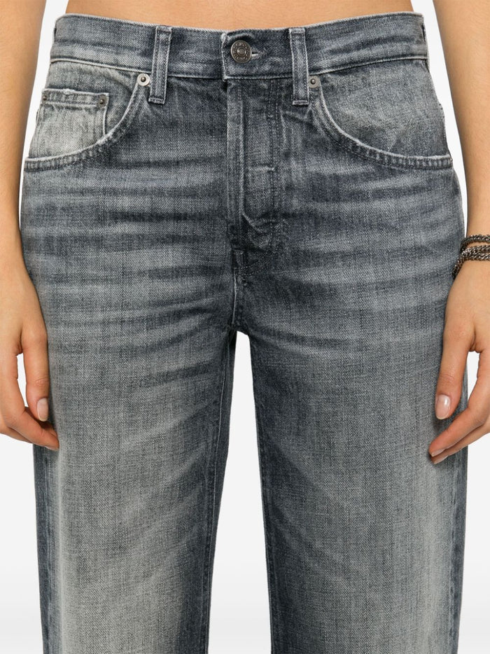 Dondup Jeans Blu Donna Jacklyn Stonewashed Gamba Ampia 4