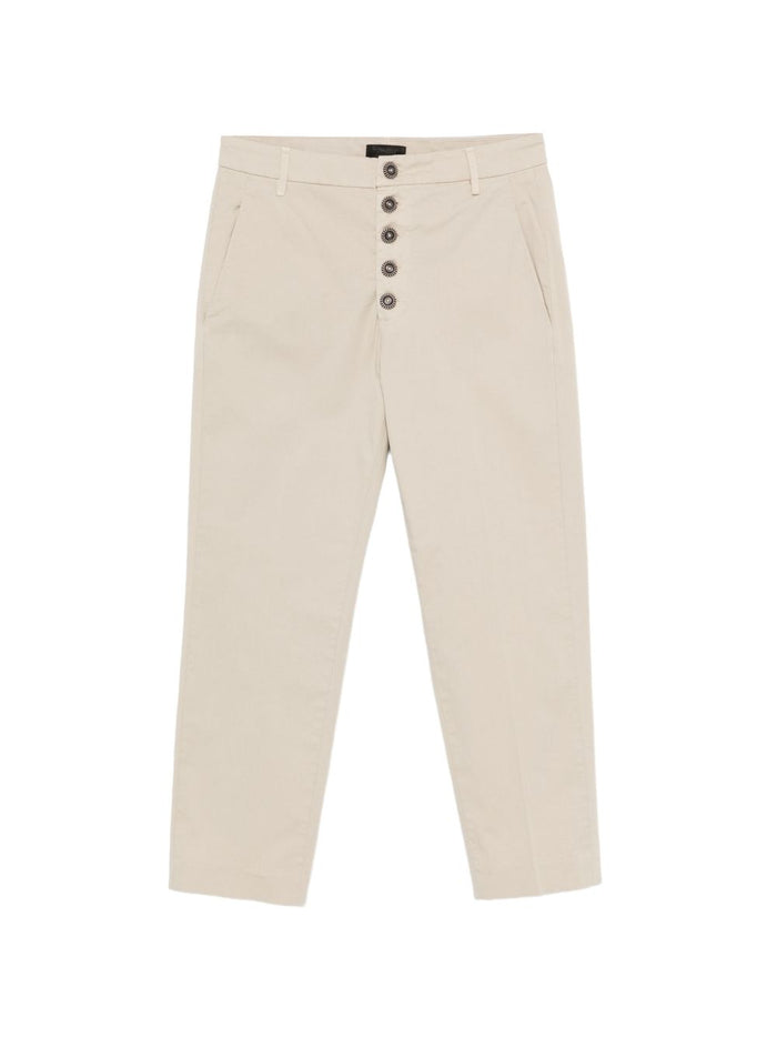 Dondup Jeans Beige Donna Bottoni a Vista 5